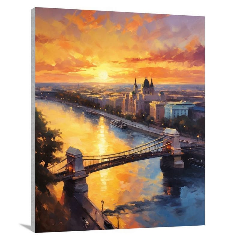 Hungarian Sunset - Impressionist - Canvas Print