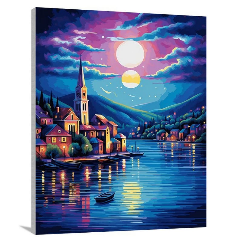 Hungary's Tranquil Reflections - Canvas Print