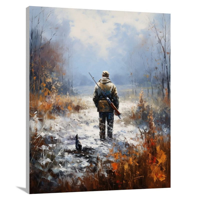 Hunting in Solitude: A Melody of Wilderness - Canvas Print