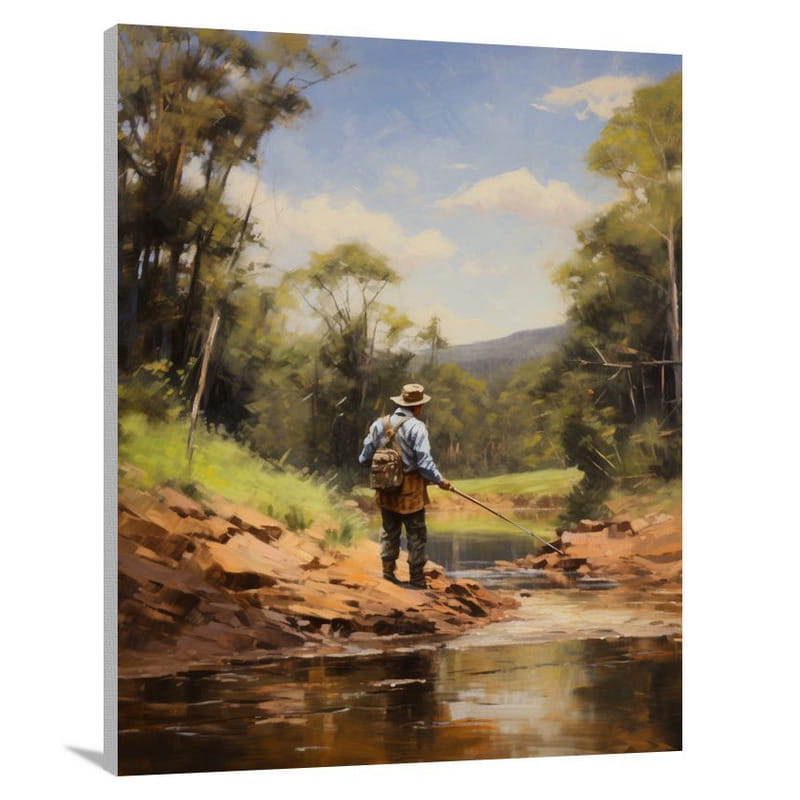 Hunting in Solitude: A Melody of Wilderness - Impressionist - Canvas Print