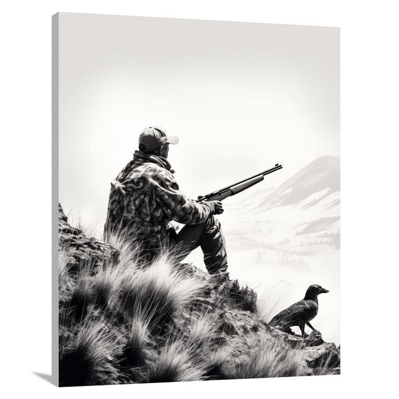 Hunting Shadows: Through the Lens - Black And White - Canvas Print