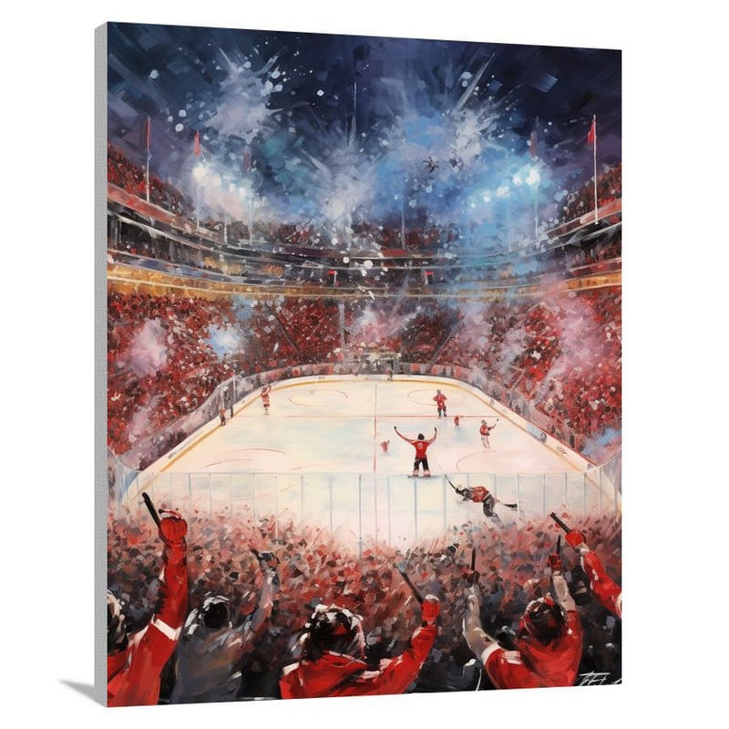 Ice Skating Spectacle - Canvas Print