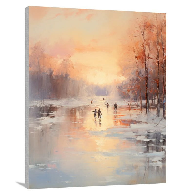 Ice Skating Symphony - Canvas Print