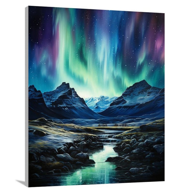 Iceland's Enigmatic Aurora - Canvas Print