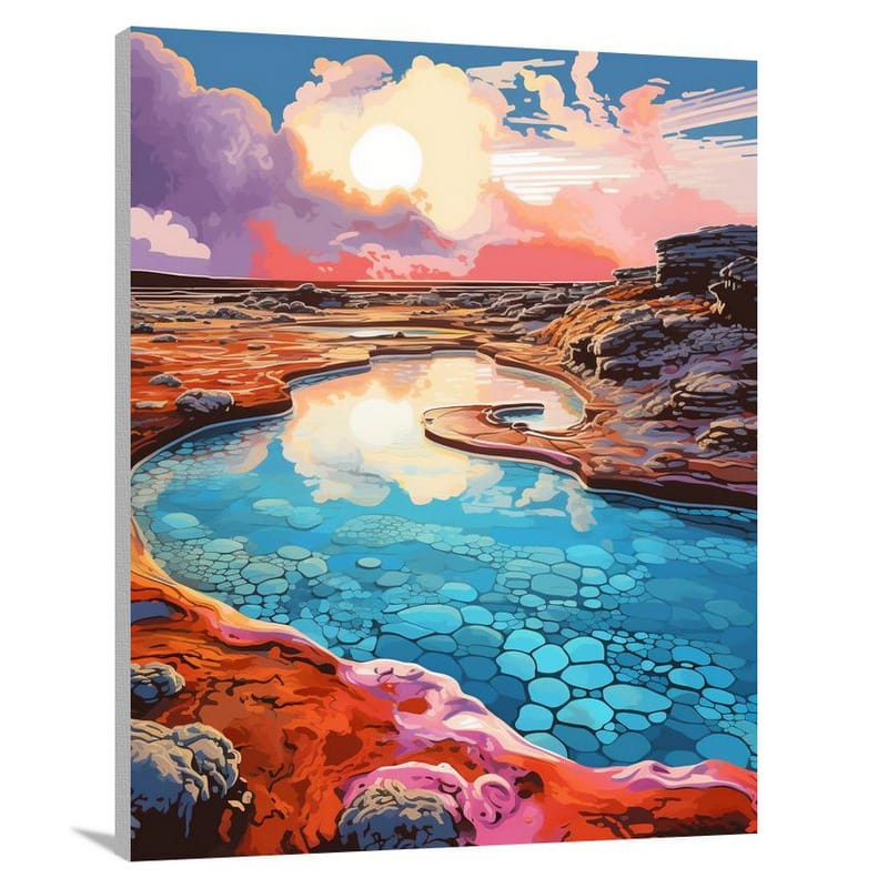 Icelandic Geothermal Symphony - Canvas Print