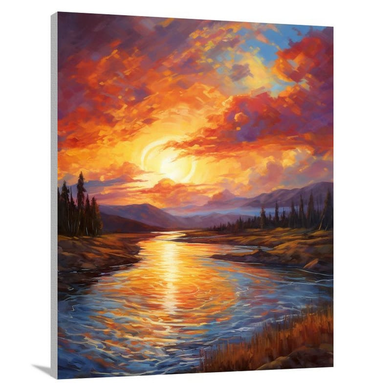 Idaho's Fiery Sunset - Canvas Print