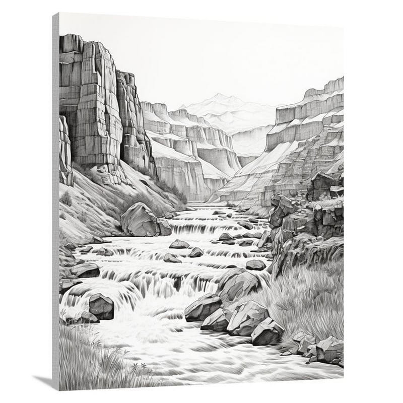 Idaho's Serene Flow - Canvas Print