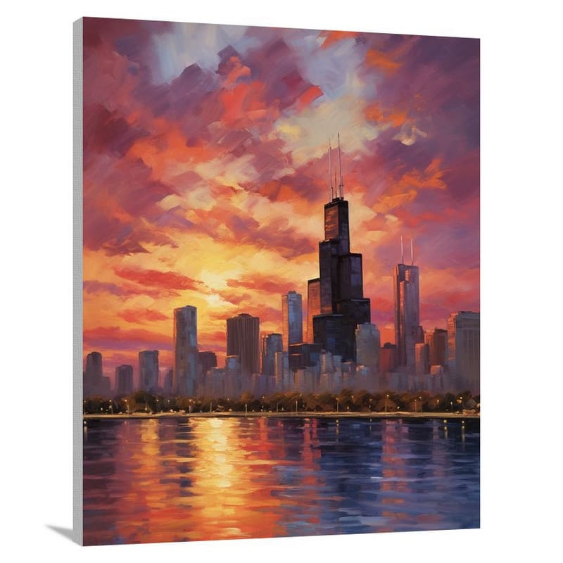 Illinois Sunset - Canvas Print