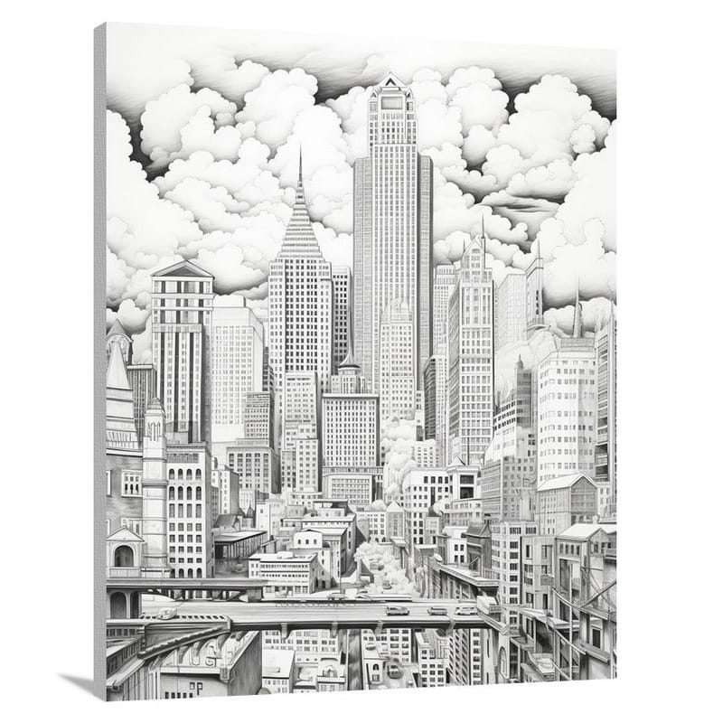 Indiana: A Vibrant Cityscape - Canvas Print