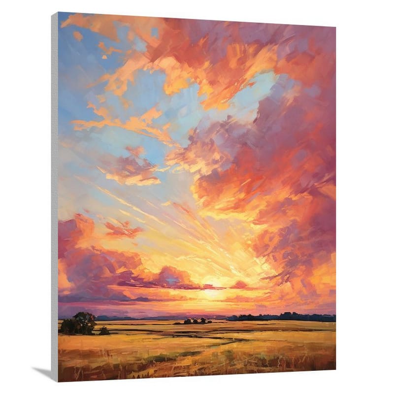Indiana Sunset - Impressionist - Canvas Print
