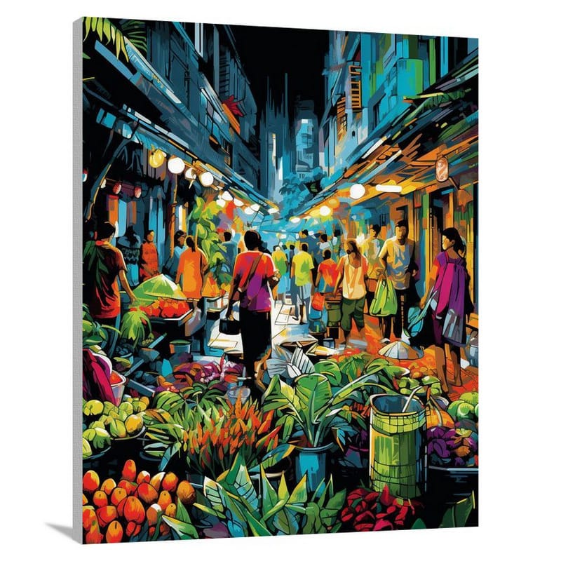 Indonesia's Market Melody - Canvas Print