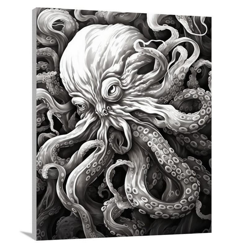 Ink Dance: Octopus Symphony - Canvas Print