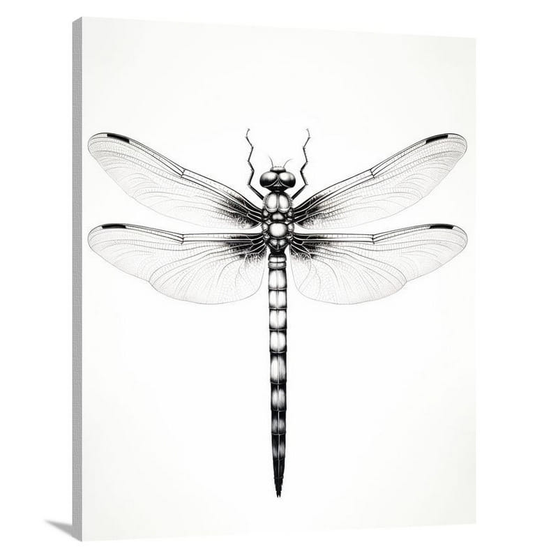 Insect's Flight - Black And White - Canvas Print