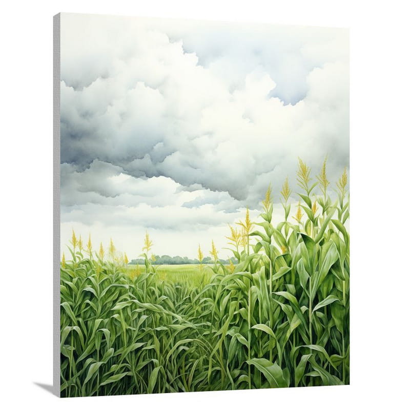 Iowa's Resilient Harvest - Watercolor - Canvas Print