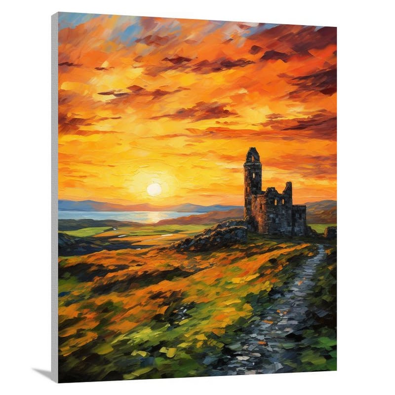 Ireland's Fiery Horizon - Impressionist - Canvas Print