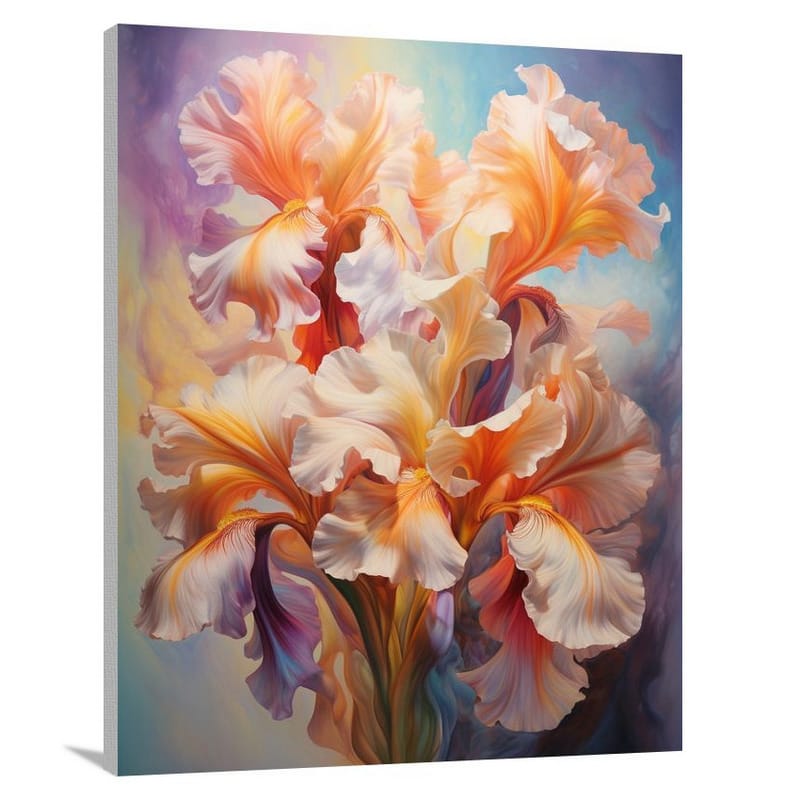 Iris Blooms: Ethereal Beauty - Canvas Print