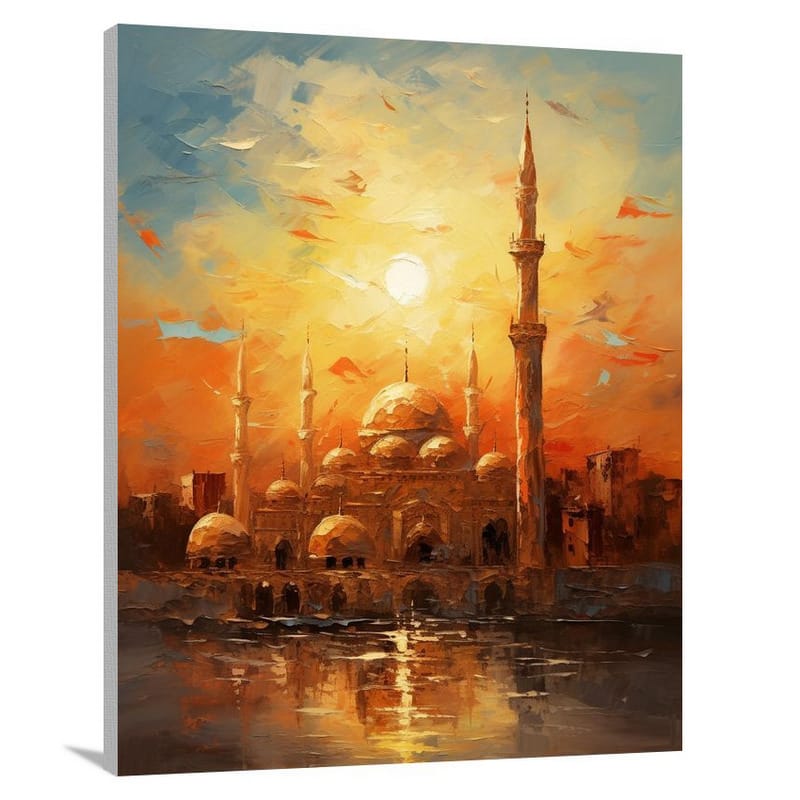 Islam's Serene Sunset - Impressionist - Canvas Print
