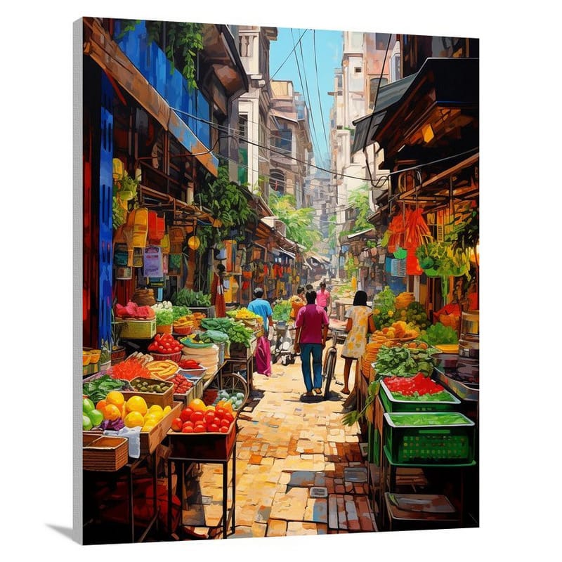 Israel's Asian Market - Canvas Print
