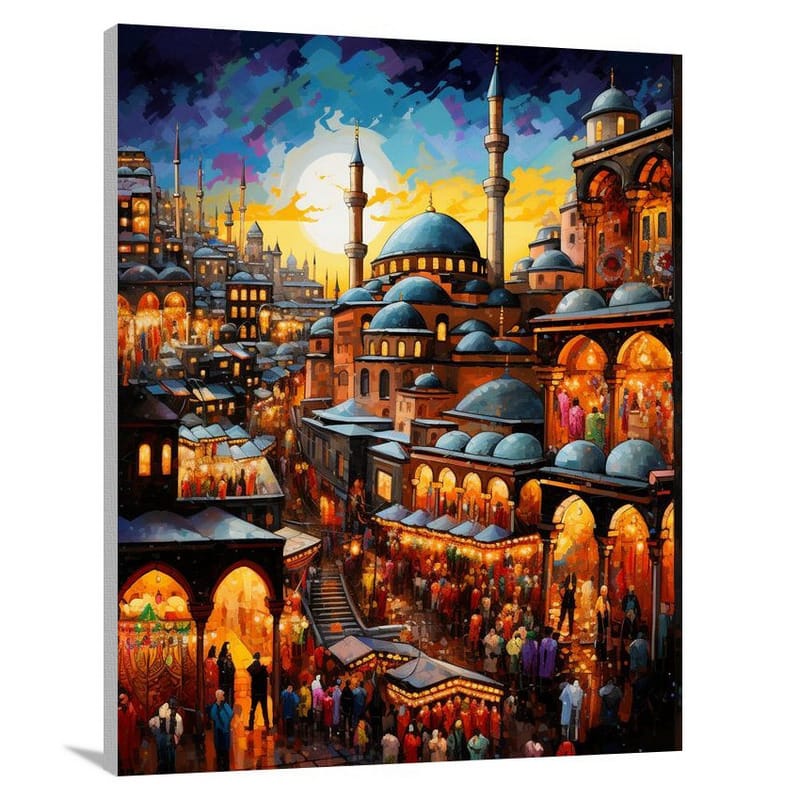 Istanbul's Vibrant Bazaars - Canvas Print