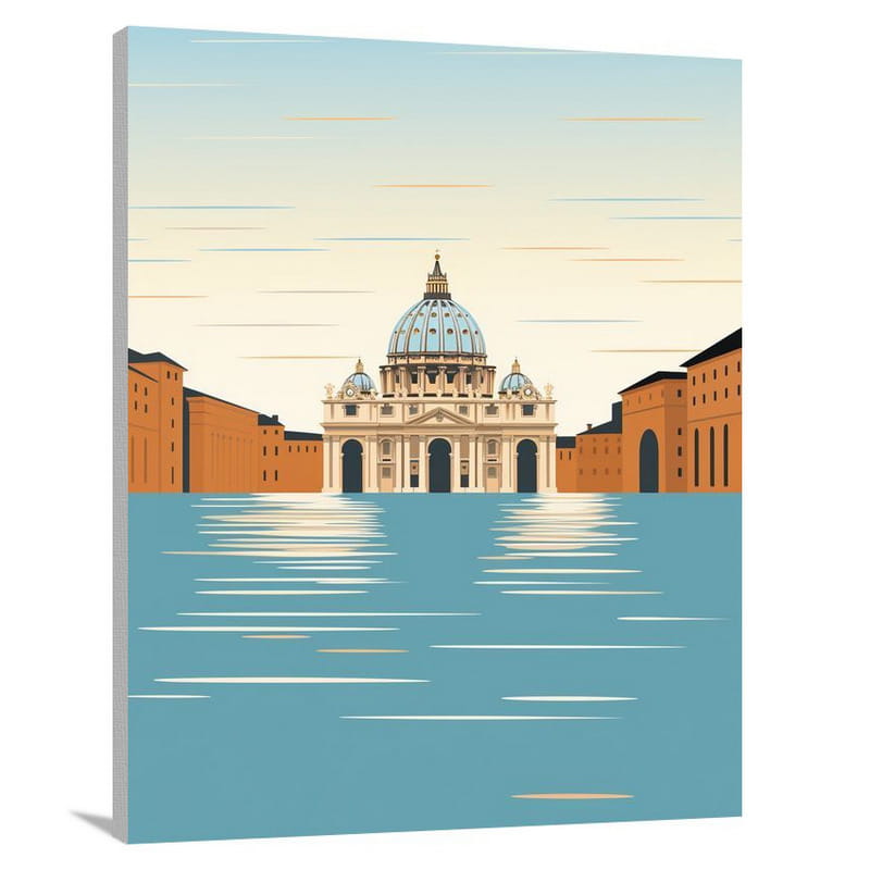 Italy's Serene Reflection - Canvas Print