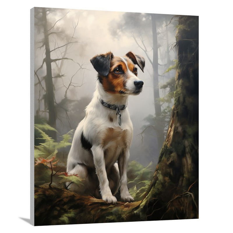 Jack Russell Terrier: Guardian of the Woods. - Canvas Print