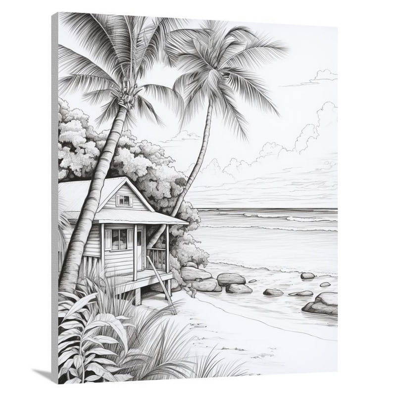 Jamaica's Coastal Serenity - Canvas Print