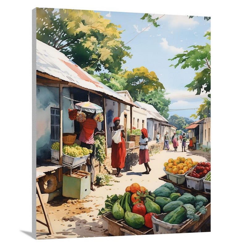 Jamaican Market - Canvas Print