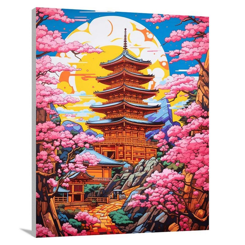 Japan's Blossoming Serenity - Canvas Print