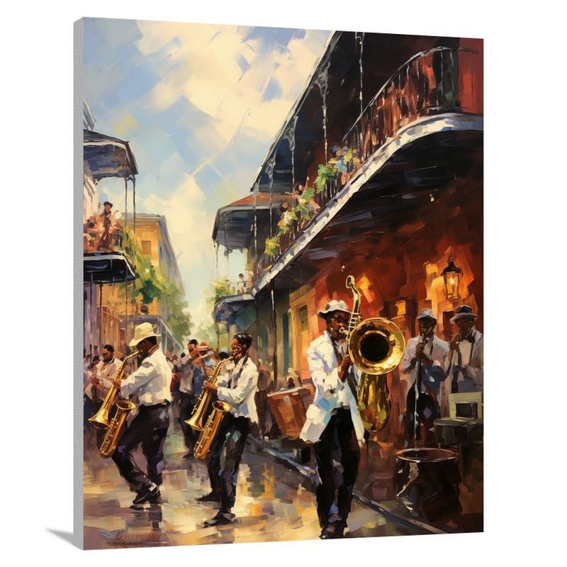 Jazz Serenade in New Orleans - Impressionist - Canvas Print