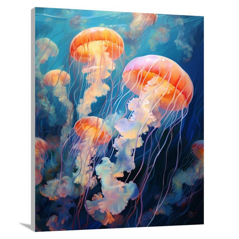 Jellyfish Symphony - Impressionist 2 - Canvas Print