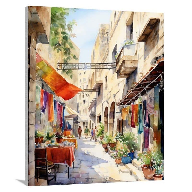 Jerusalem Bazaar: A Sensory Delight - Canvas Print