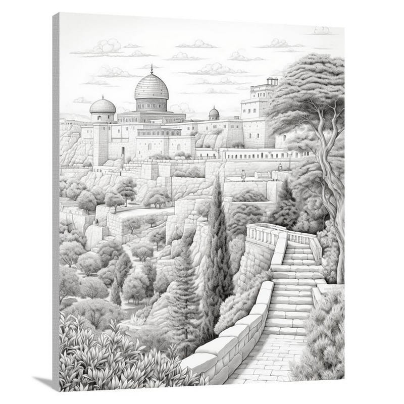 Jerusalem's Cultural Fusion - Canvas Print