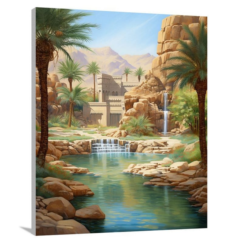 Jordan's Serene Oasis - Canvas Print