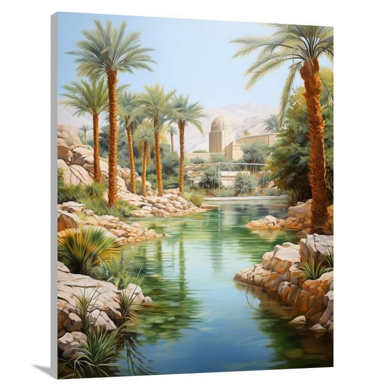Jordan's Serene Oasis - Contemporary Art - Canvas Print