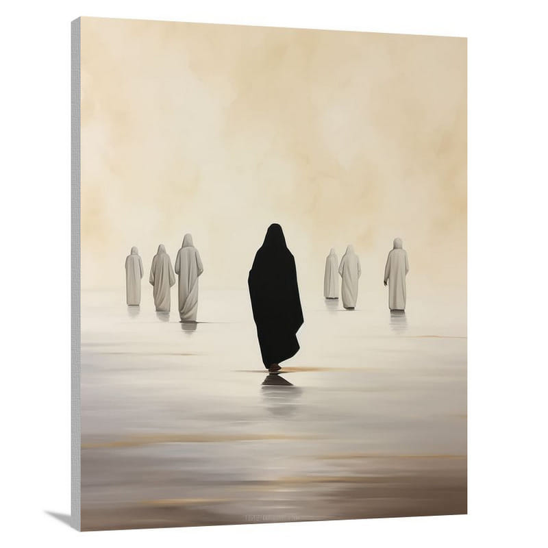 Journey of Faith: Islam's Minimalist Path - Canvas Print