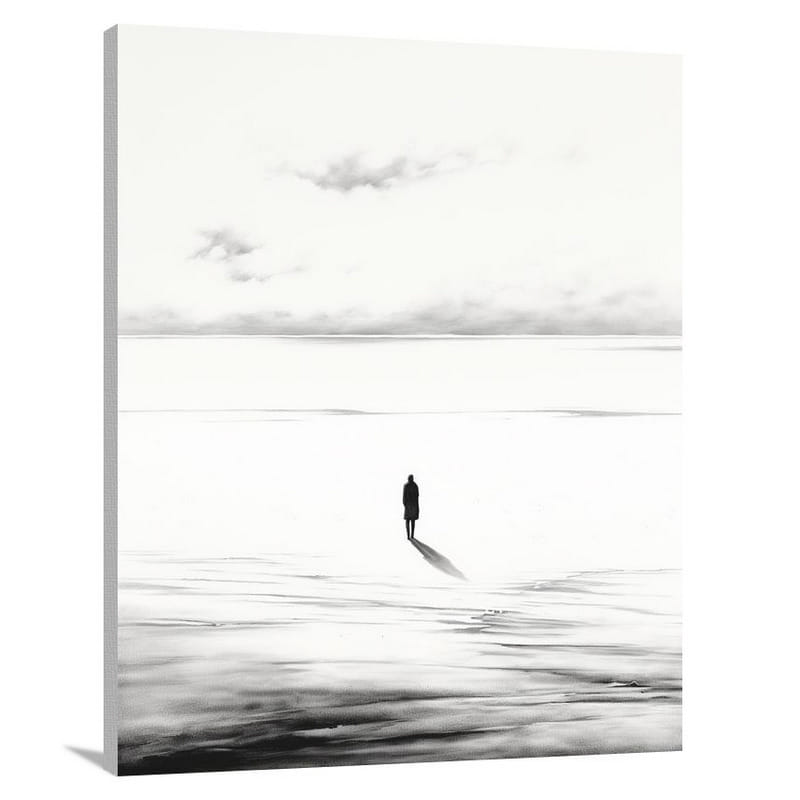 Journey of the Soul: Traveling Emotions - Black And White - Canvas Print