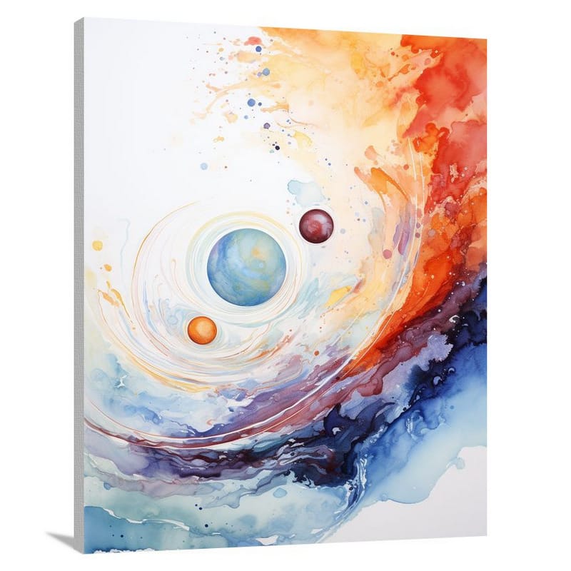 Jupiter's Cosmic Symphony - Watercolor - Canvas Print
