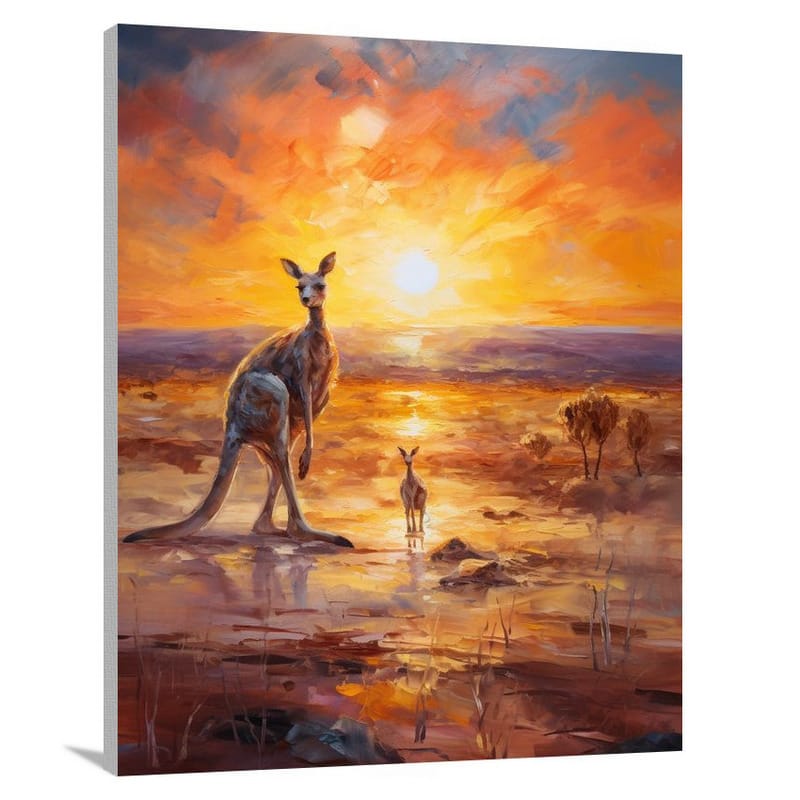 Kangaroo's Serenade - Canvas Print