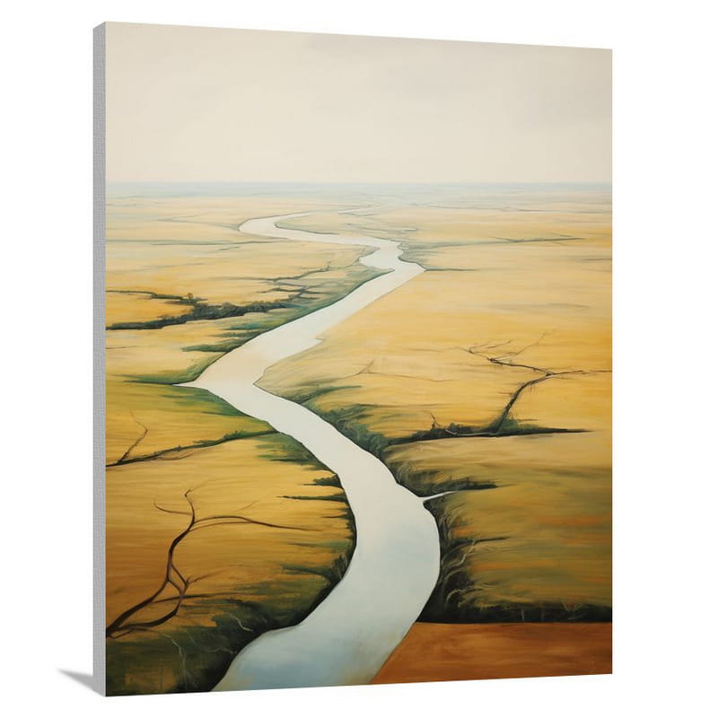 Kansas River: - Minimalist - Canvas Print