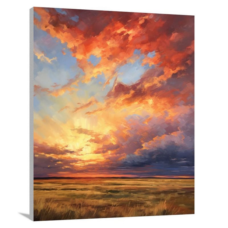 Kansas Sunset - Impressionist - Canvas Print