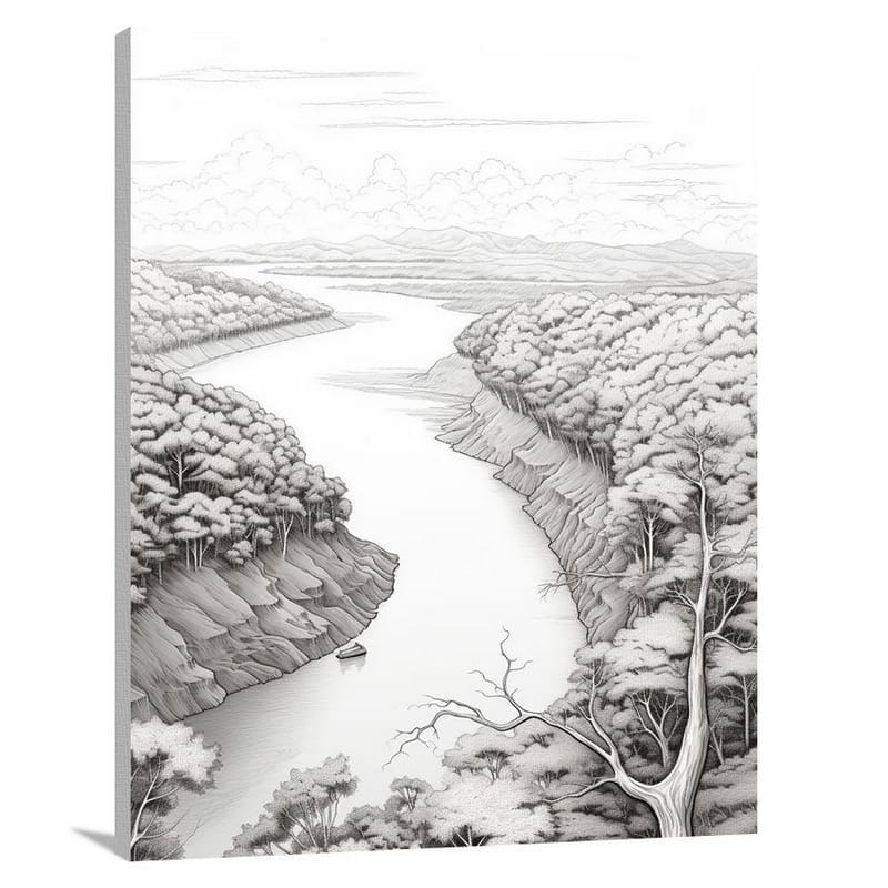 Kentucky's Serene Flow - Canvas Print