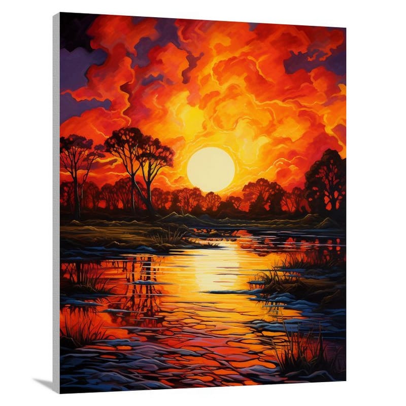 Kentucky Sunset - Pop Art - Canvas Print