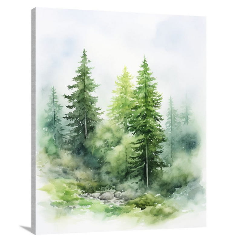 Kindness in Misty Woods - Canvas Print