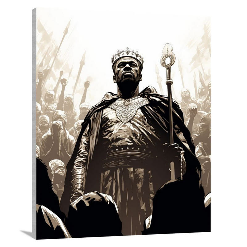 King's Address - Black And White - Canvas Print