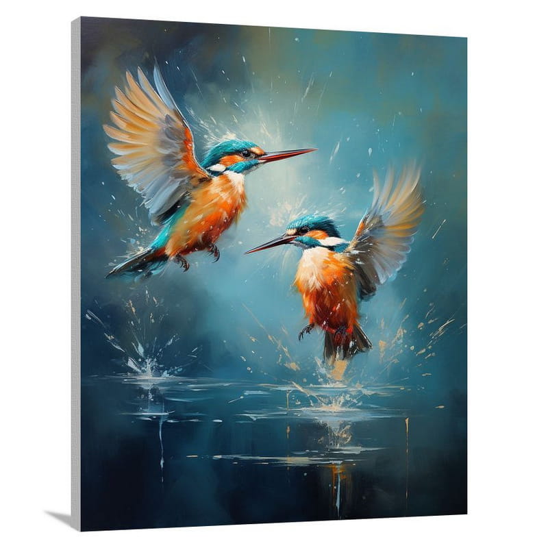 Kingfisher's Serenade - Canvas Print
