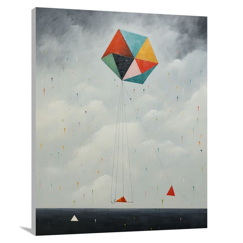 Kite's Play - Minimalist - Canvas Print