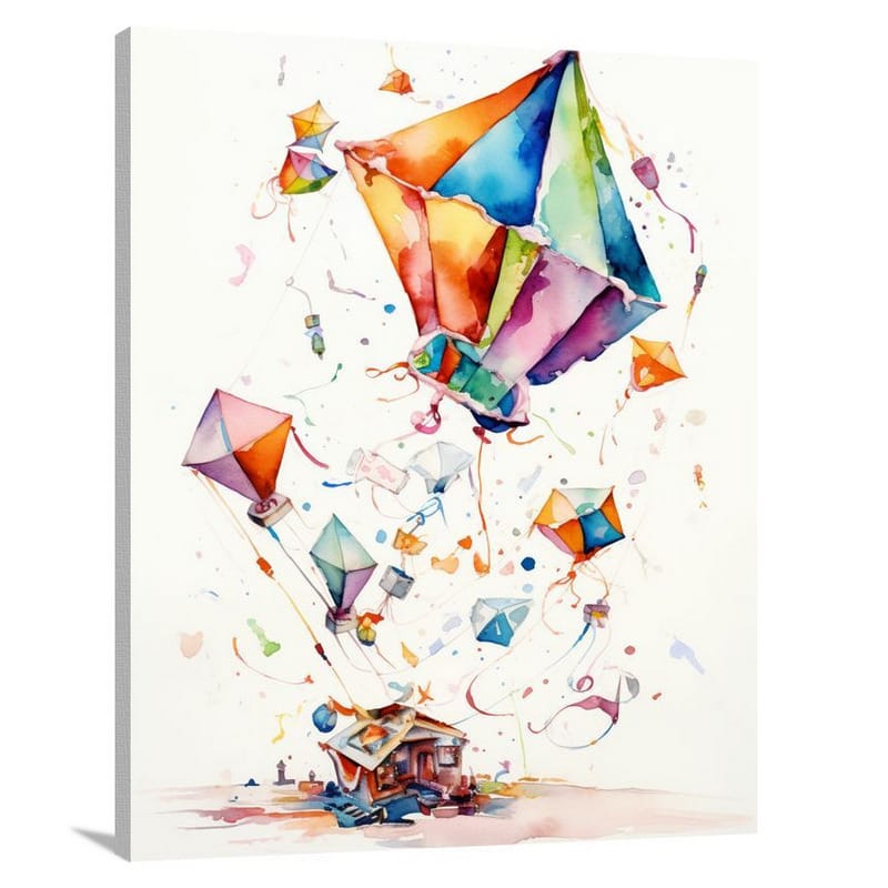 Kite's Whimsical Dance - Canvas Print