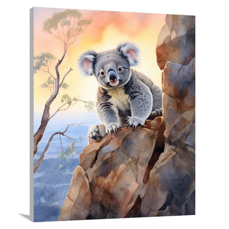 Koala's Solitude - Watercolor - Canvas Print