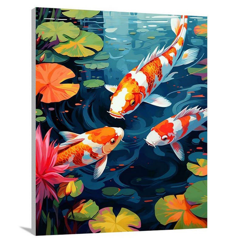 Koi Fish - Pop Art - Canvas Print