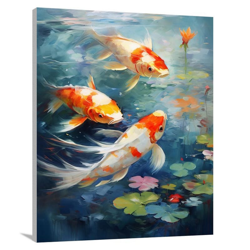 Koi Fish Symphony - Canvas Print